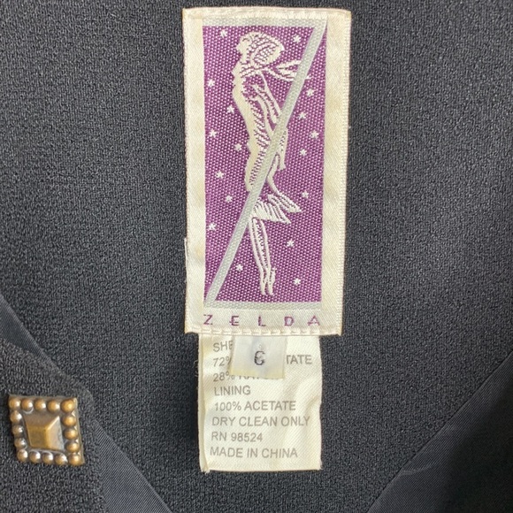 Zelda Vintage 90’s bronze studded Blazer - Picture 3 of 8